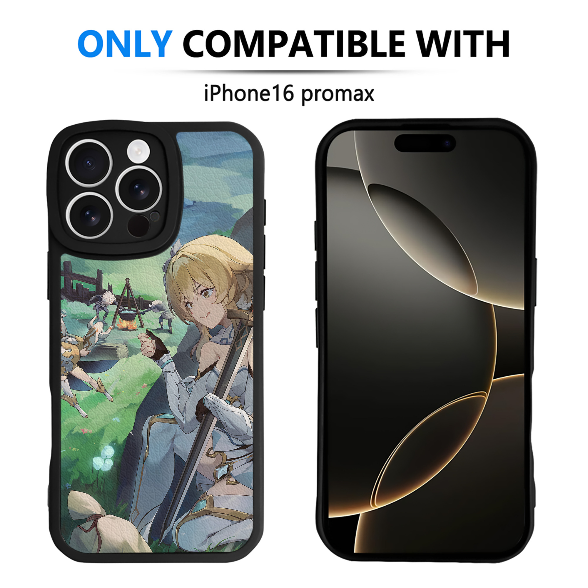 げんし神 genshin 【iPhone 16シリーズ対応】シリコンスマホケース（レザー調） 材質：シリコン